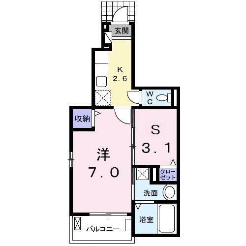 群馬県前橋市関根町３丁目 群馬総社駅 1SK アパート 賃貸物件詳細