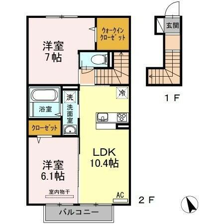 岡山県岡山市南区南輝２丁目 岡山駅 2LDK アパート 賃貸物件詳細