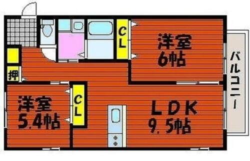 岡山県岡山市北区今保 北長瀬駅 2LDK マンション 賃貸物件詳細
