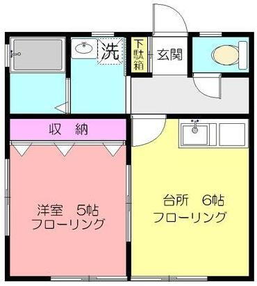 フラワーハイツＡ 2階 1DK 賃貸物件詳細