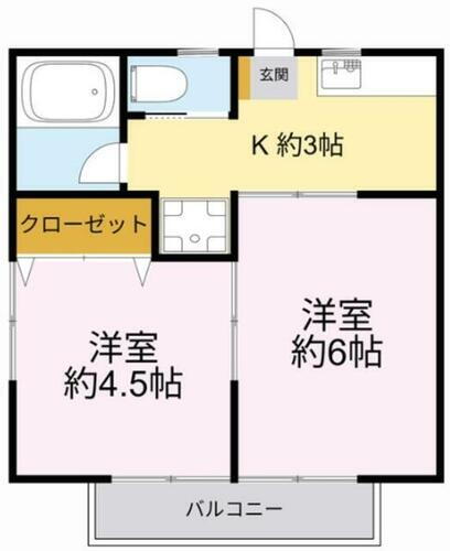 東京都練馬区下石神井６丁目 上井草駅 2K アパート 賃貸物件詳細