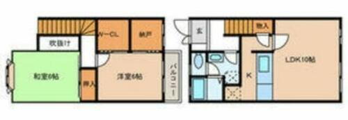 あすかＥ棟 2SLDK 賃貸物件詳細