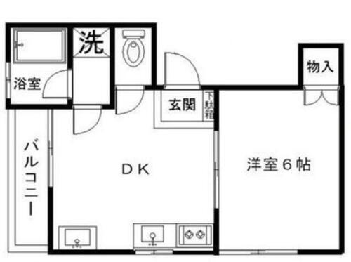 高谷ビル 2階 1DK 賃貸物件詳細