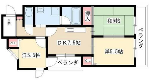 パラティーノ井東 2階 3DK 賃貸物件詳細