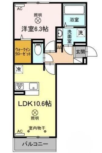 岡山県岡山市中区平井６丁目 清輝橋駅 1LDK アパート 賃貸物件詳細