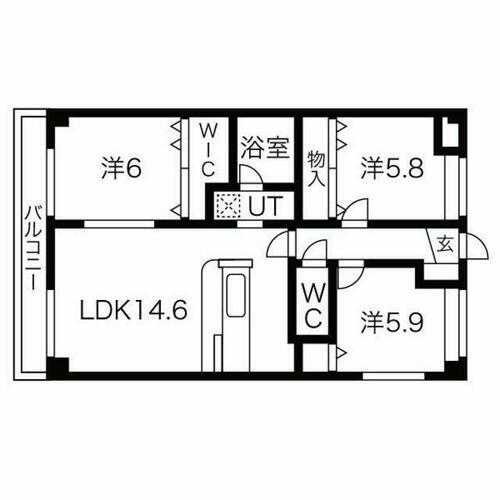 コンフォート下鴨 2階 3LDK 賃貸物件詳細