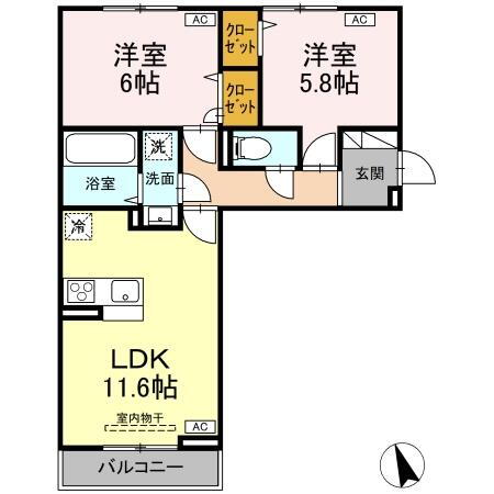 東京都多摩市和田 松が谷駅 2LDK アパート 賃貸物件詳細