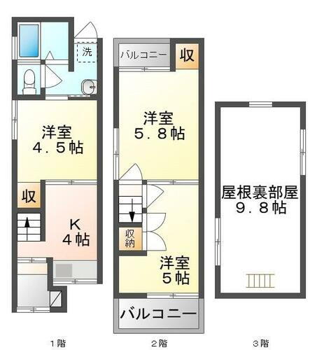 大阪府門真市三ツ島６丁目 門真南駅 3K 一戸建て 賃貸物件詳細