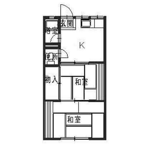 兵庫県高砂市高砂町朝日町１丁目 高砂駅 2K アパート 賃貸物件詳細