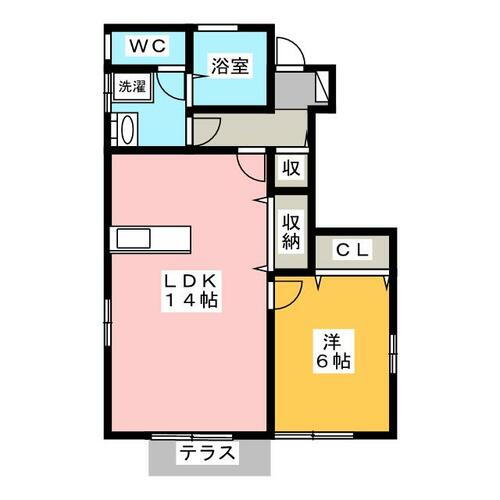 長野県長野市篠ノ井塩崎 稲荷山駅 1LDK アパート 賃貸物件詳細