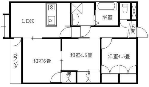 栃木県足利市八幡町３丁目 野州山辺駅 3DK マンション 賃貸物件詳細