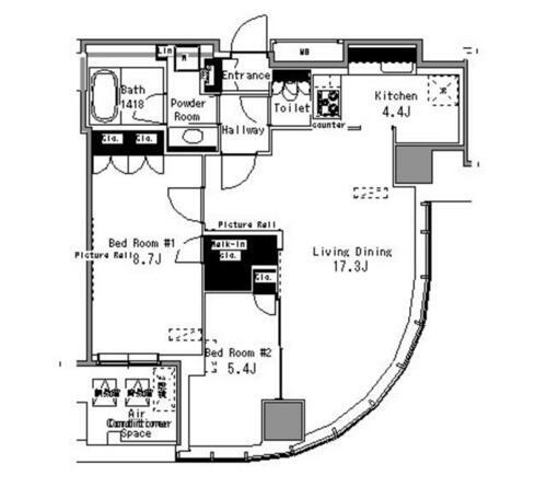 ＭＹ　ＴＯＷＥＲ　ＲＥＳＩＤＥＮＣＥ 16階 2LDK 賃貸物件詳細