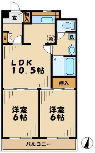 神奈川県川崎市麻生区黒川 若葉台駅 2LDK マンション 賃貸物件詳細
