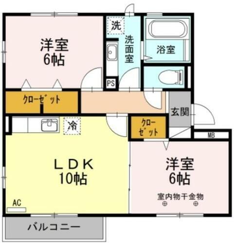 ブルージュ 2階 2LDK 賃貸物件詳細