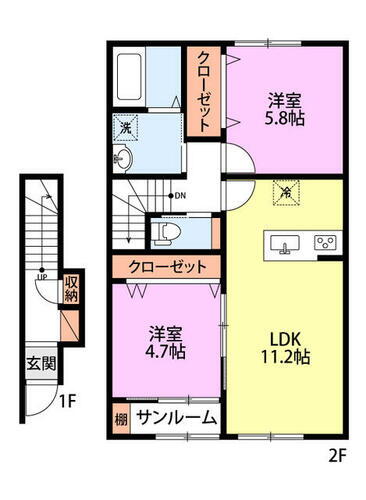 新潟県新潟市西区五十嵐１の町 新潟大学前駅 2LDK アパート 賃貸物件詳細