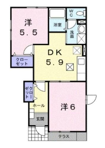 埼玉県入間市東町５丁目 武蔵藤沢駅 2DK アパート 賃貸物件詳細