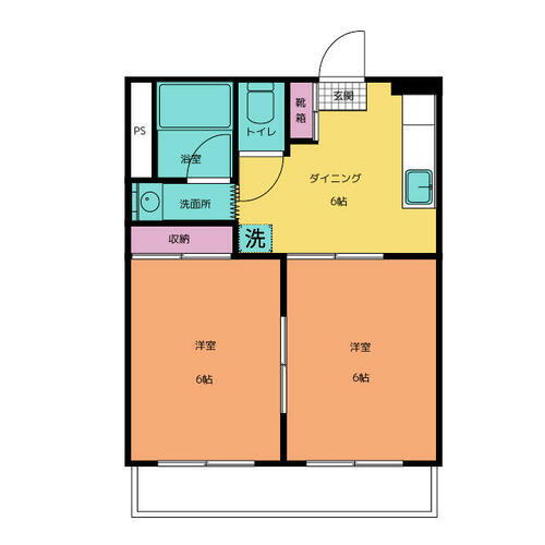 埼玉県さいたま市浦和区領家７丁目 与野駅 2DK マンション 賃貸物件詳細