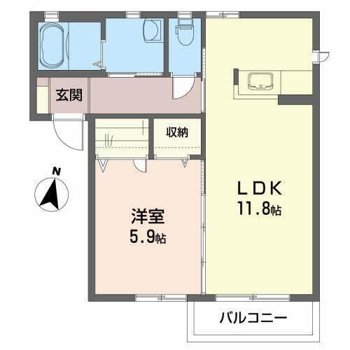 岩手県北上市堤ケ丘２丁目 村崎野駅 1LDK アパート 賃貸物件詳細
