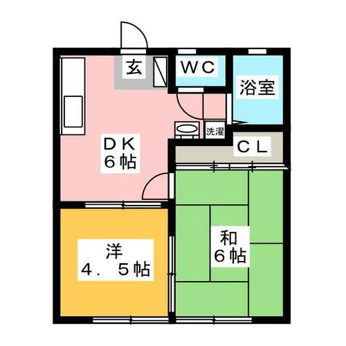 神奈川県横浜市緑区中山５丁目 中山駅 2DK アパート 賃貸物件詳細