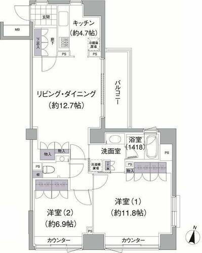 東京都品川区上大崎２丁目 目黒駅 2LDK マンション 賃貸物件詳細