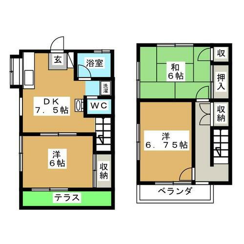 千葉県松戸市新松戸７丁目 新松戸駅 3DK 一戸建て 賃貸物件詳細