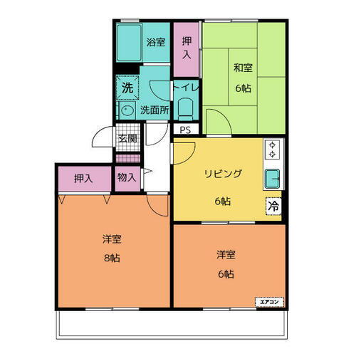 埼玉県川口市戸塚東４丁目 東川口駅 3DK アパート 賃貸物件詳細