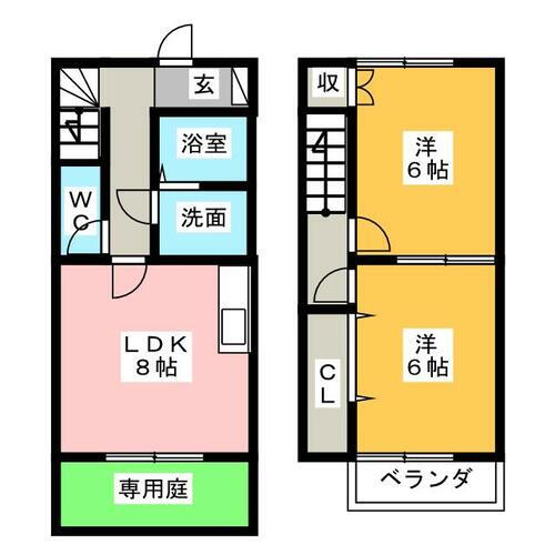 愛知県知多市八幡字左り脇 朝倉駅 2LDK 一戸建て 賃貸物件詳細