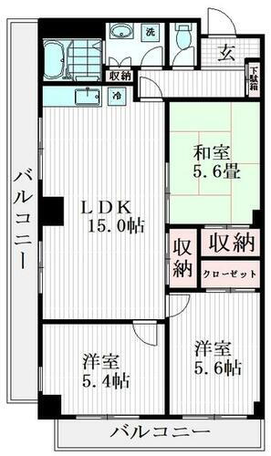 モリサンビル 5階 3LDK 賃貸物件詳細