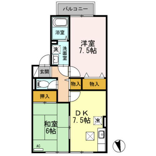 新潟県新潟市西区ときめき東１丁目 新潟駅 2DK アパート 賃貸物件詳細