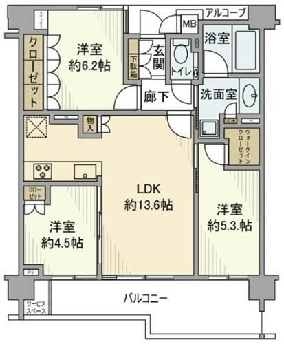 ジオ世田谷松原 3階 3LDK 賃貸物件詳細