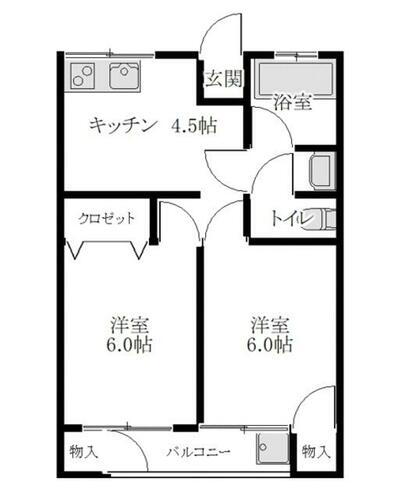 森谷ビル 1階 2K 賃貸物件詳細