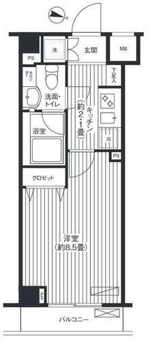 東京都中野区東中野１丁目 東中野駅 1K マンション 賃貸物件詳細