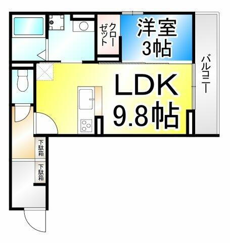 長野県長野市若里３丁目 長野駅 1LDK アパート 賃貸物件詳細