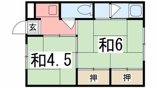 兵庫県姫路市広畑区西夢前台５丁目 英賀保駅 2K マンション 賃貸物件詳細