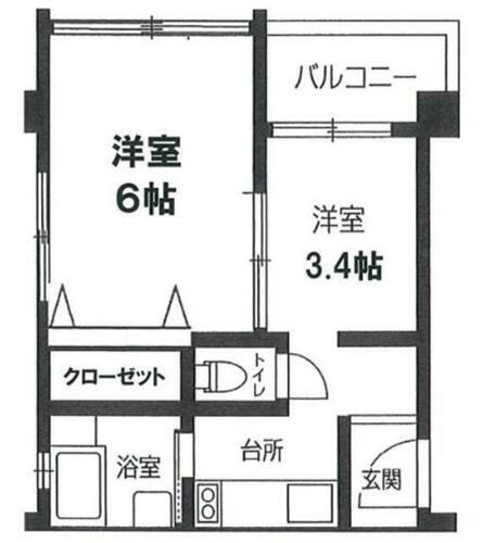 東洋ビル 3階 2K 賃貸物件詳細
