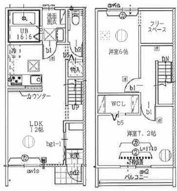 岐阜県各務原市鵜沼各務原町５丁目 テラスハウス