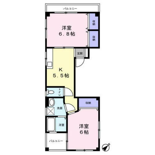 神奈川県川崎市宮前区宮崎２丁目 宮崎台駅 2K マンション 賃貸物件詳細