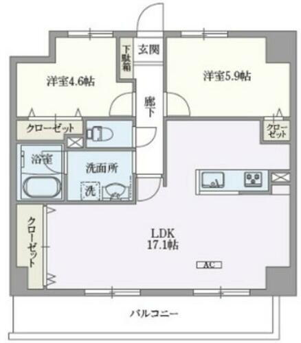 ユーコート西新井 10階 2LDK 賃貸物件詳細