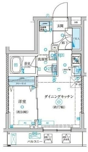 ベルシード王子神谷 2階 1DK 賃貸物件詳細