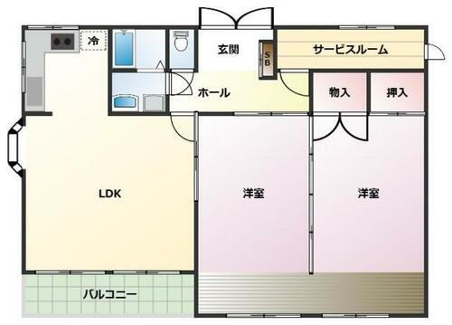 神奈川県川崎市多摩区三田４丁目 生田駅 2LDK アパート 賃貸物件詳細