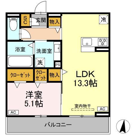 Ｄ－Ｈｉｌｌｓ龍禅寺Ⅱ 2階 1LDK 賃貸物件詳細