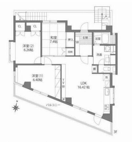 東京都調布市仙川町１丁目 仙川駅 3LDK マンション 賃貸物件詳細