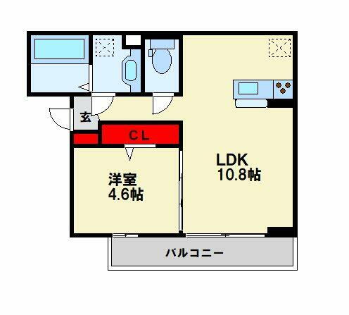 Ｄ－ＲＯＯＭ中原西 3階 1LDK 賃貸物件詳細
