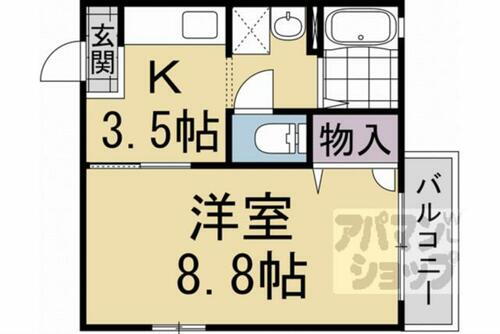 京都府京都市中京区西ノ京西中合町 西大路御池駅 1K アパート 賃貸物件詳細