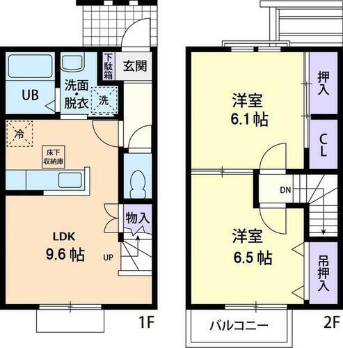 栃木県宇都宮市中里町 2LDK アパート 賃貸物件詳細