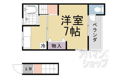 京都府京都市伏見区深草藪之内町 稲荷駅 1K アパート 賃貸物件詳細