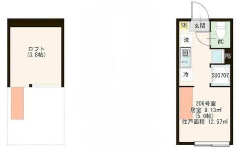 Ｍｏｄｅｒｎ　Ｃｈａｒｍｅ 2階 ワンルーム 賃貸物件詳細