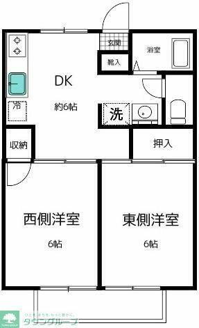 エクセルハイム 1階 2DK 賃貸物件詳細
