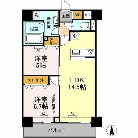 ＴＯＫＩＷＡ　ＲＥＳＩＤＥＮＣＥ 3階 2LDK 賃貸物件詳細