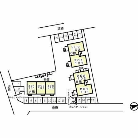 コンフォートヴィレッジ B 花堂駅 2LDK 賃貸(賃貸マンション・アパート)